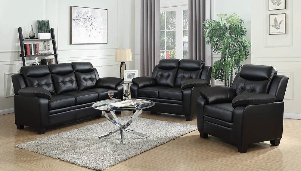 Finley Casual Black Padded Sofa Coaster Z2 Premium