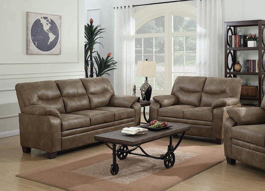 Meagan Casual Brown Two-Piece Living Room Set Coaster Z2 Premium