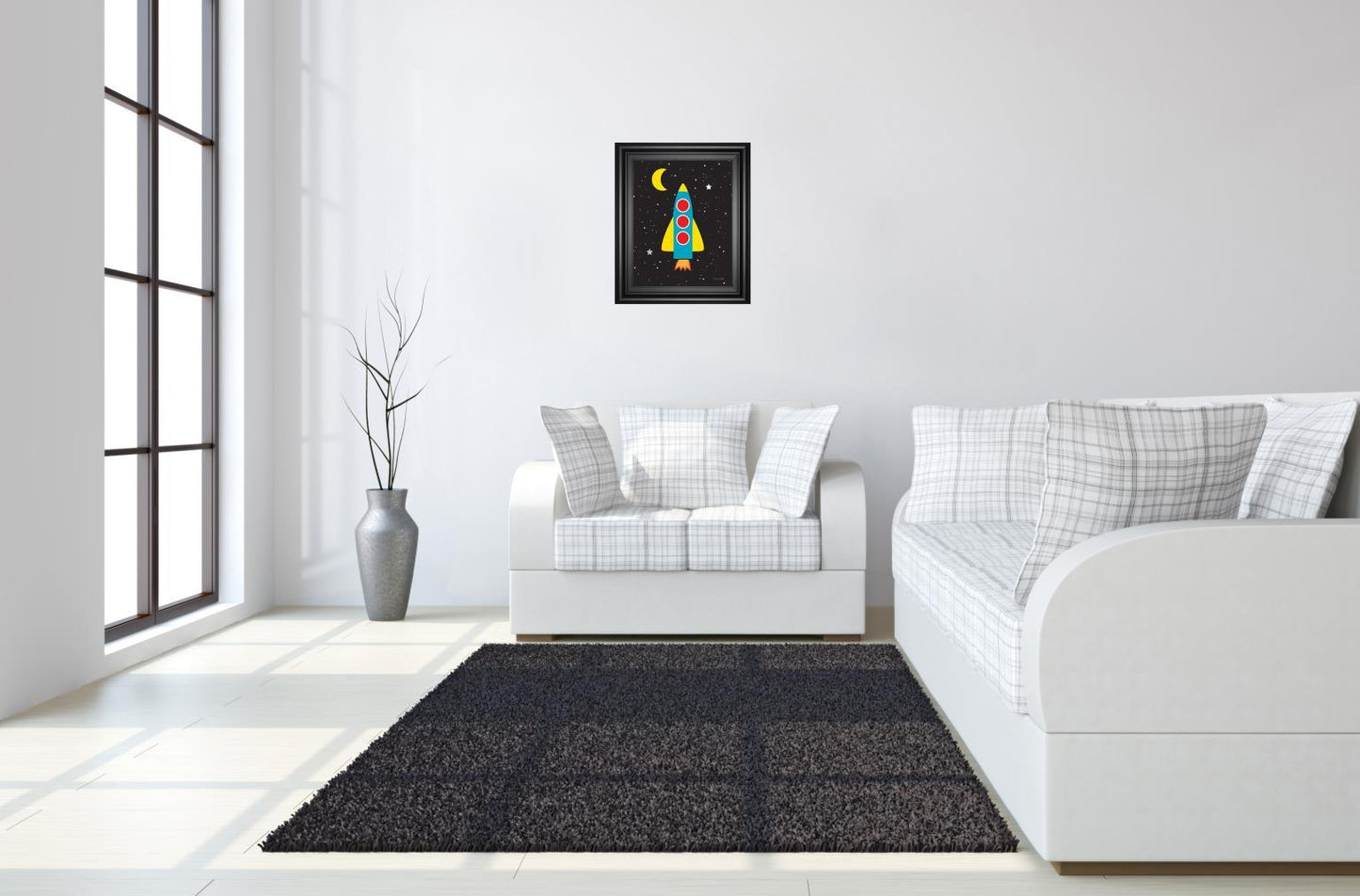 Blast Off By Ann Kelle - Framed Print Wall Art - Black Classy Art