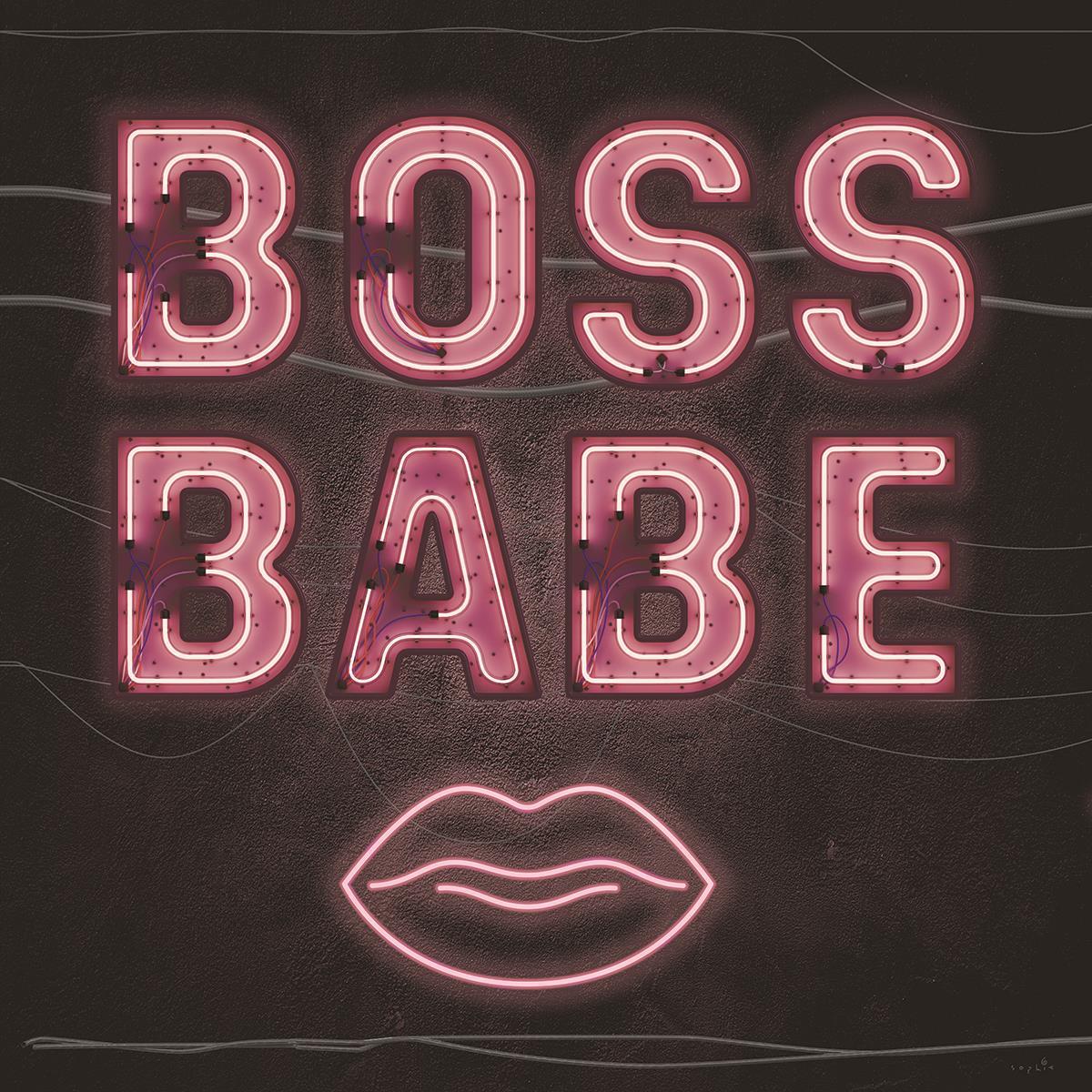 Small - Neon Boss Babe By Sophie Six - Pink Classy Art