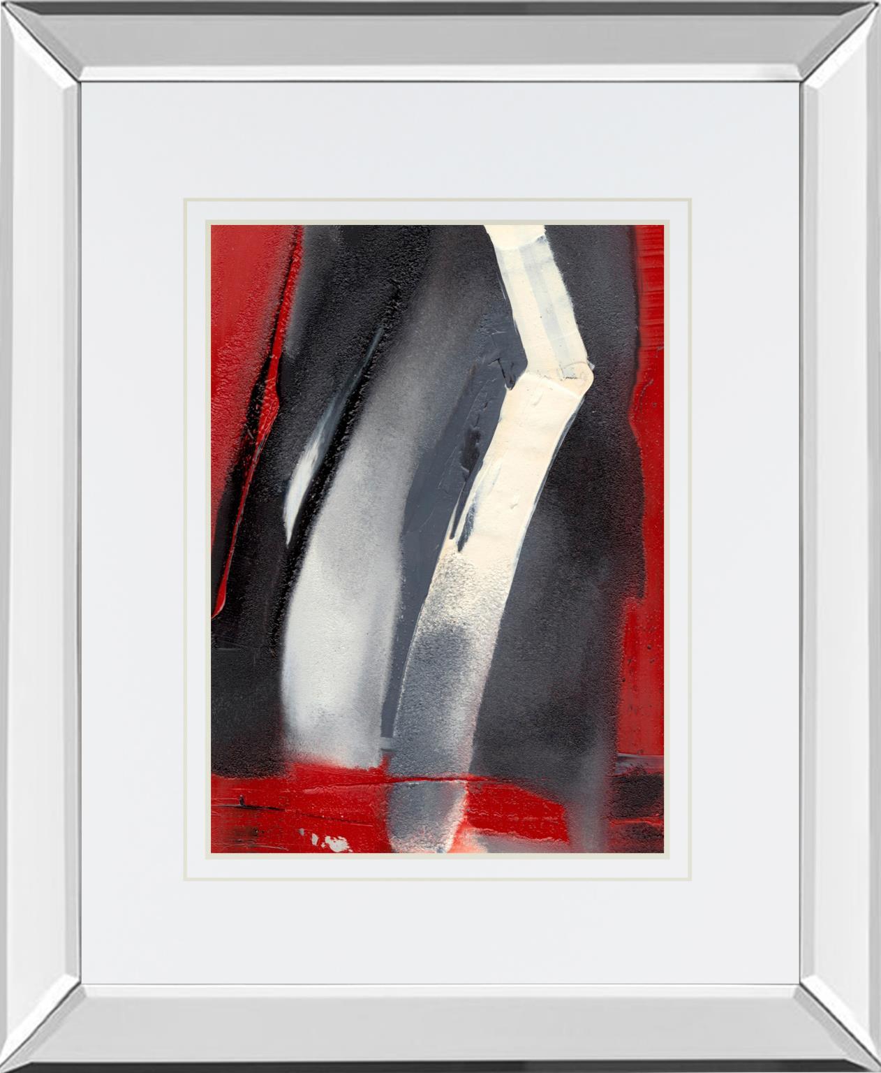 Red Streak III By Sharon Gordon - Dark Gray Classy Art