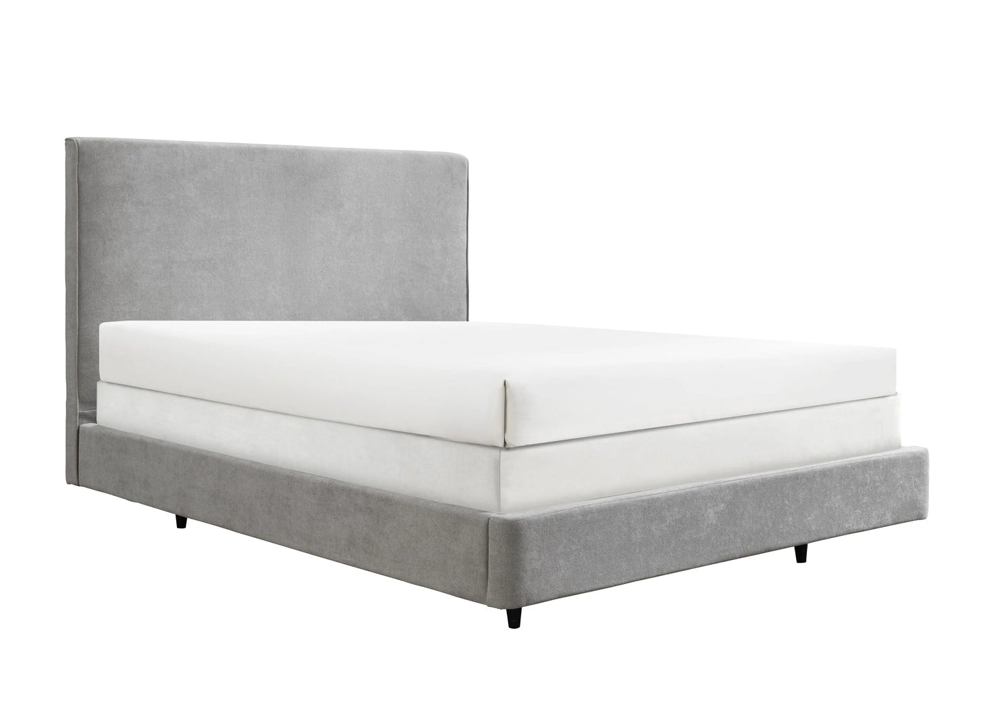 Nirvana Gray King Upholstered Floating Bed Crown Mark