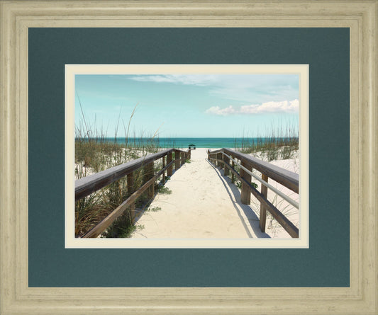 Welcome To Paradise By Nan - Framed Print Wall Art - Beige Classy Art