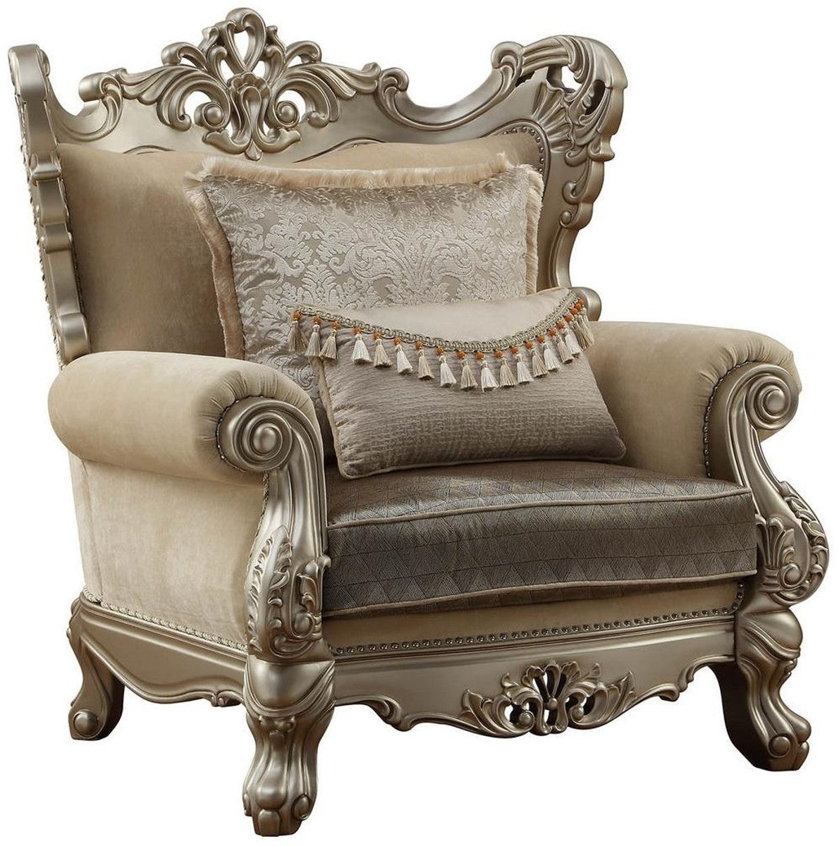 Acme Furniture Ranita Chair in Champagne 51042 ACME East