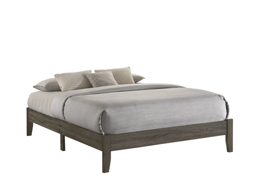 Skyler Gray Full Platform Bed Crown Mark