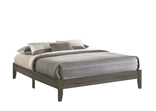 Skyler Gray Queen Platform Bed Crown Mark