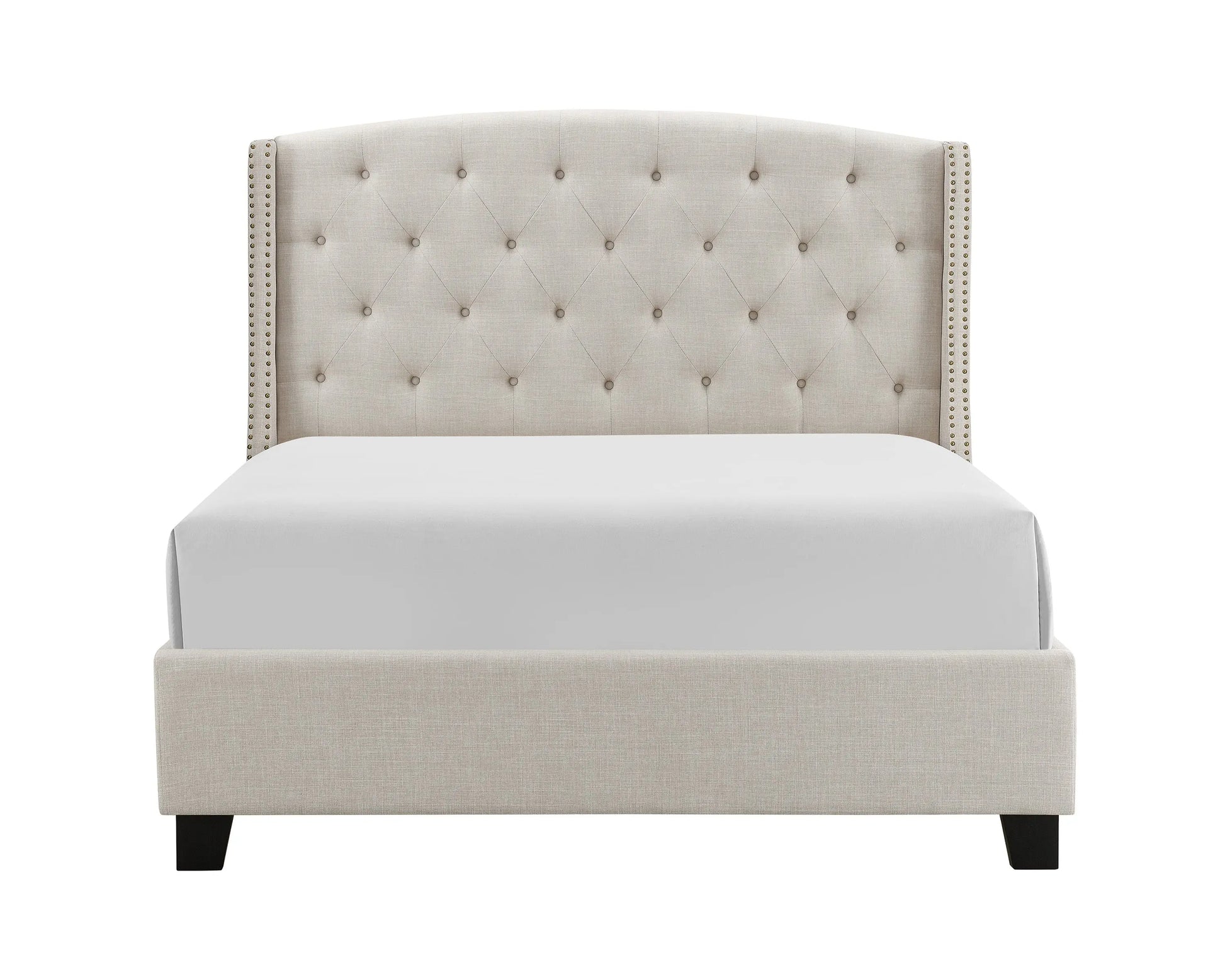 Eva Ivory King Upholstered Bed Crown Mark