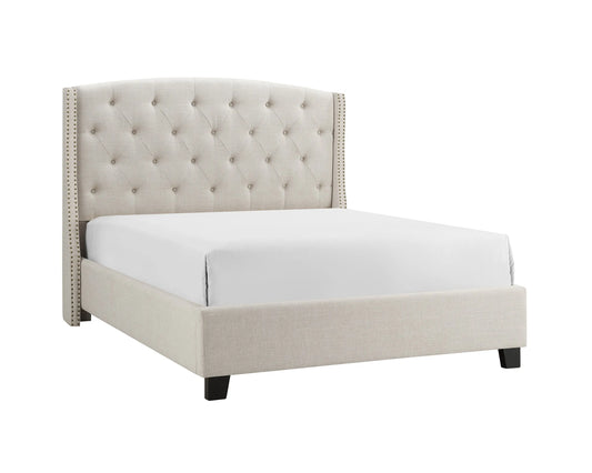 Eva Ivory King Upholstered Bed Crown Mark