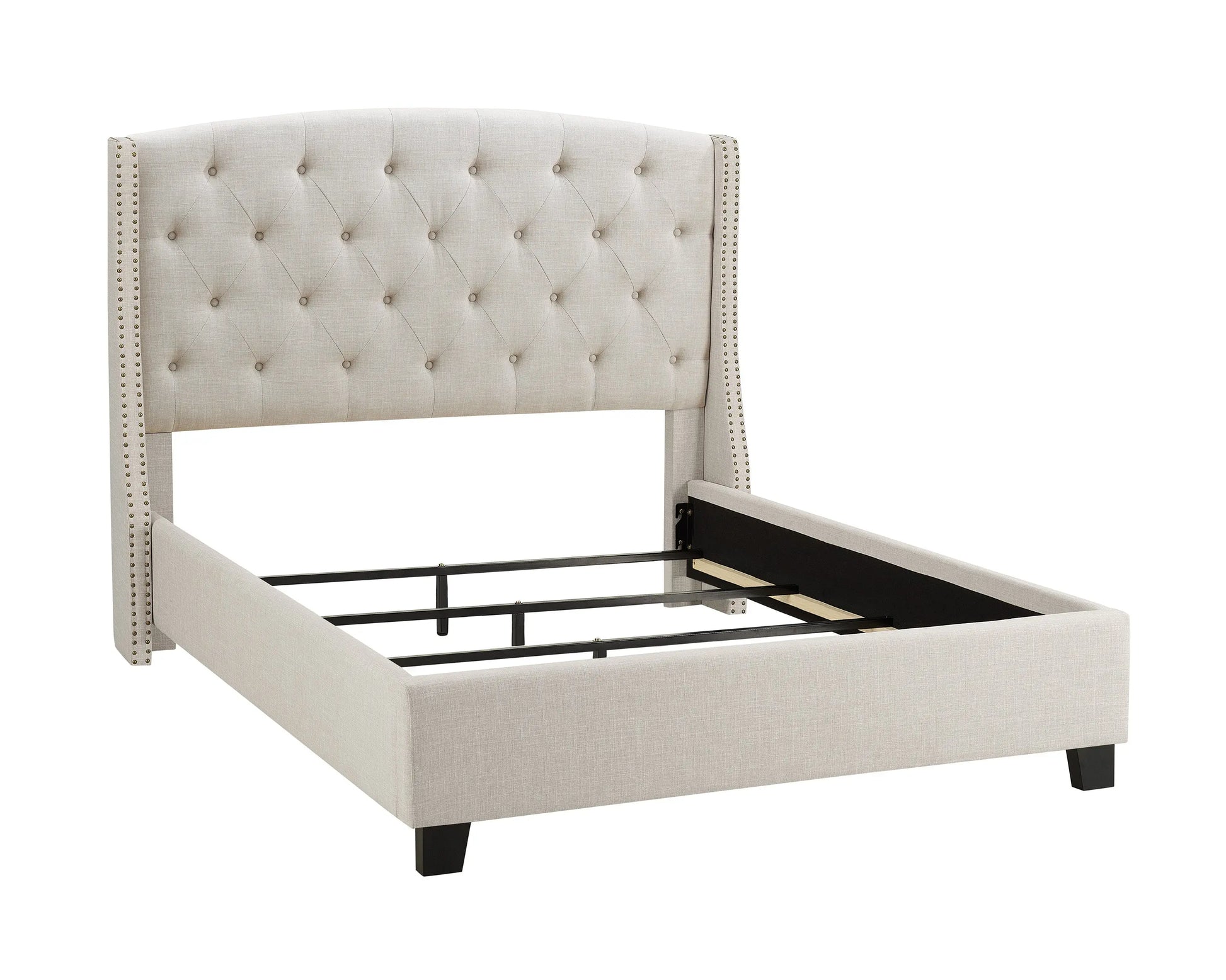 Eva Ivory King Upholstered Bed Crown Mark