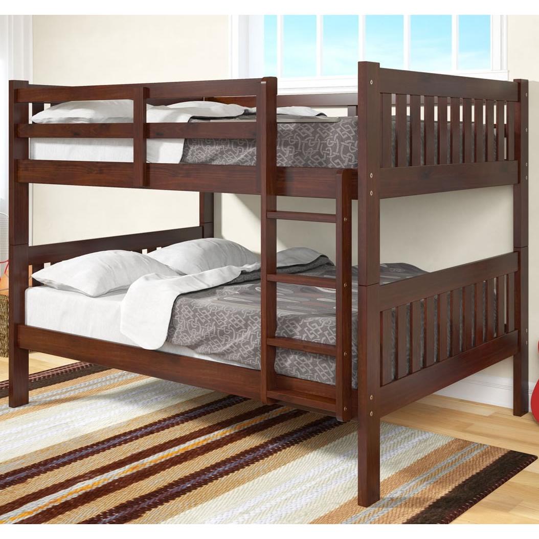 Donco Trading Company Kids Beds Bunk Bed 1015A-3FFCP/1015B-3FFCP/1015C-3FFCP Donco Trading Company