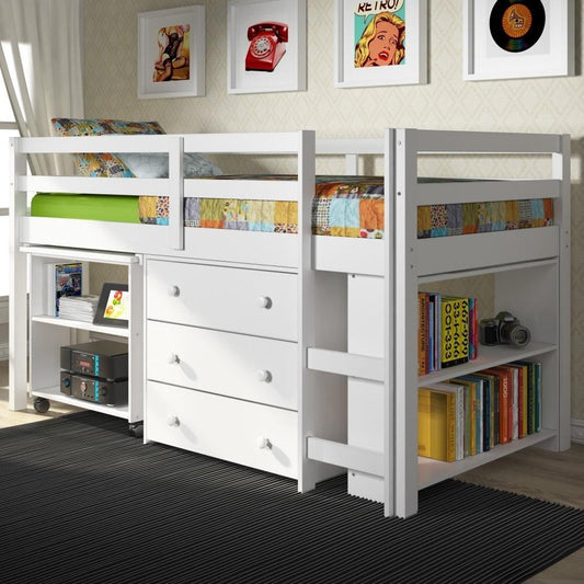 Donco Trading Company Kids Beds Loft Bed 760A-TW/760B-TW/760C-TW/760D-TW Donco Trading Company