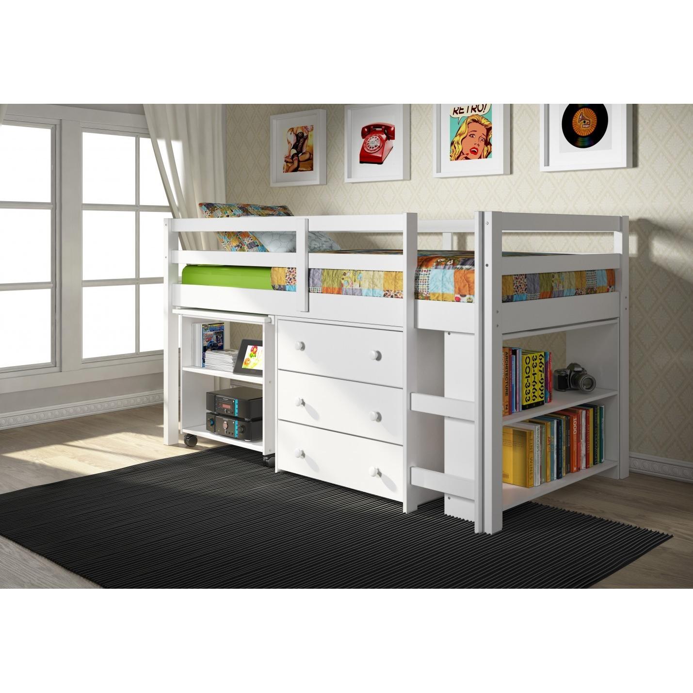 Donco Trading Company Kids Beds Loft Bed 760A-TW/760B-TW/760C-TW/760D-TW Donco Trading Company