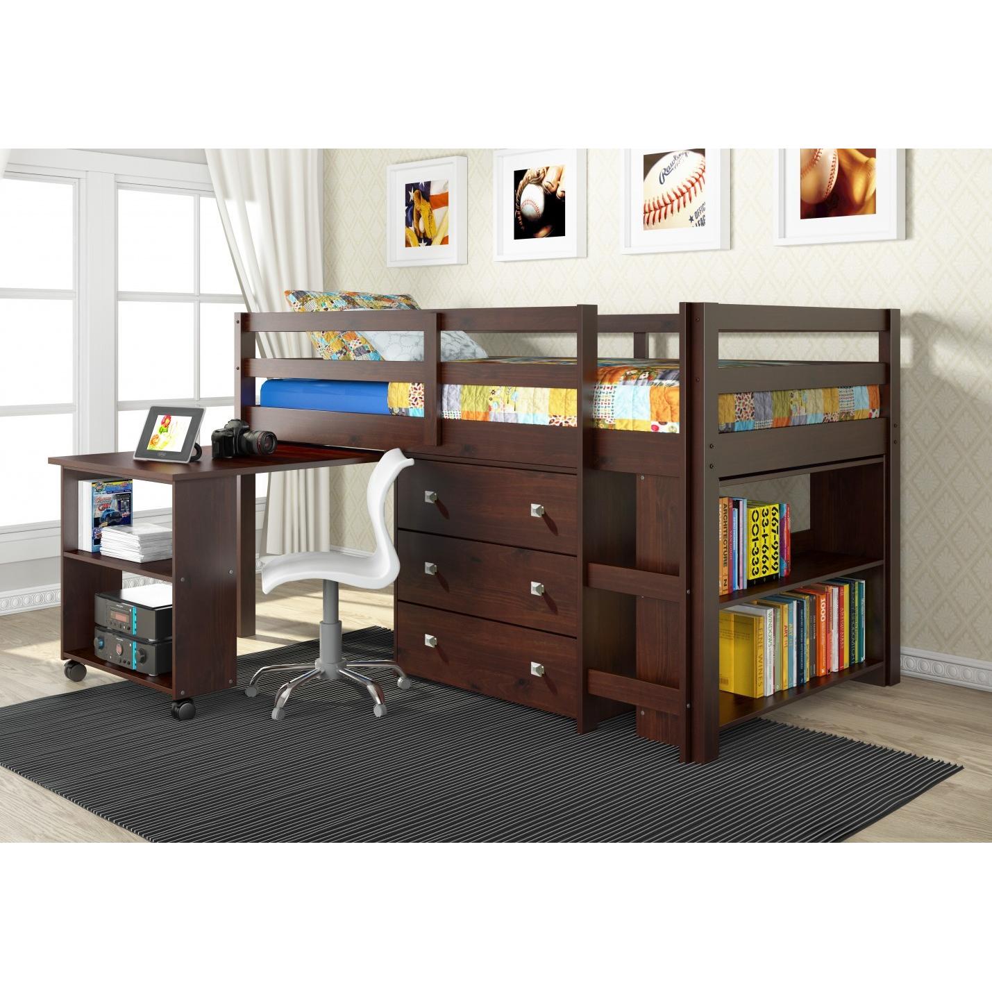 Donco Trading Company Kids Beds Loft Bed 760A-TCP/760B-TCP/760C-TW/760D-TCP Donco Trading Company