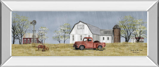 Spring On The Farm By Billy Jacobs - Mirrored Frame Wall Art - Dark Gray Classy Art