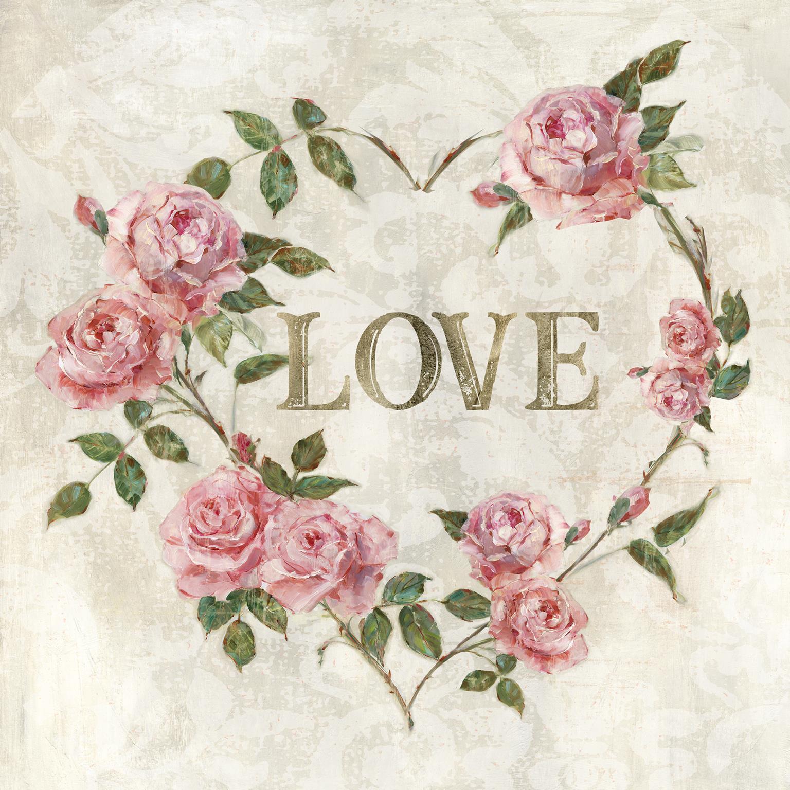 Small - Love Heart By Sally Swatland - Pink Classy Art