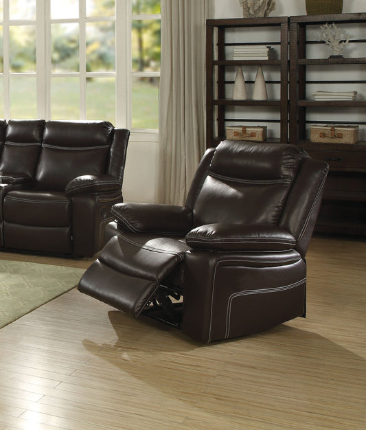 Corra Espresso PU Recliner (Motion) ACME East