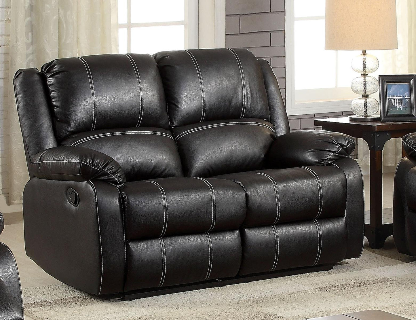 Acme Furniture Zuriel Motion Loveseat in Black 52286 ACME East