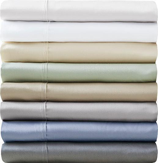 525 Thread Count Cotton Blend Sheet Set Blue Queen Olliix.com