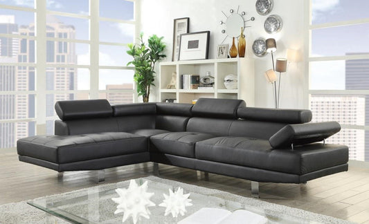 Acme Furniture Connor Sectional Sofa Set in Black 52650 ACME East