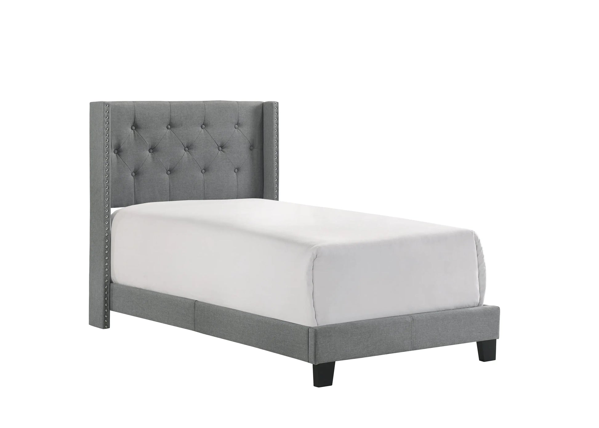 Makayla Gray Twin Bed Crown Mark