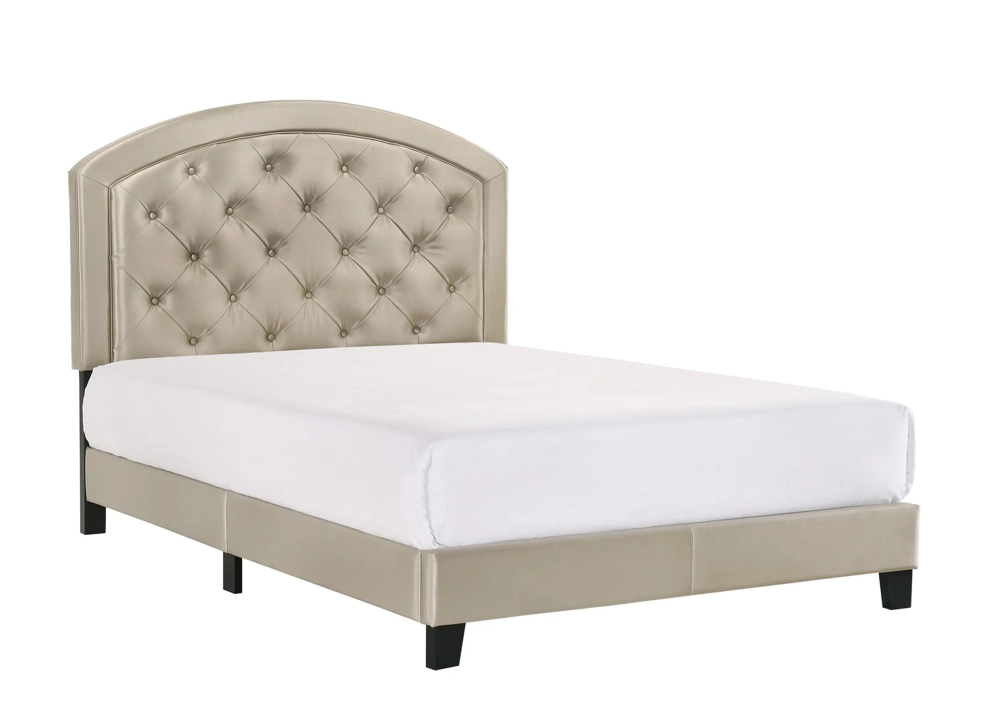 Gaby Gold Full Upholstered Platform Bed Crown Mark