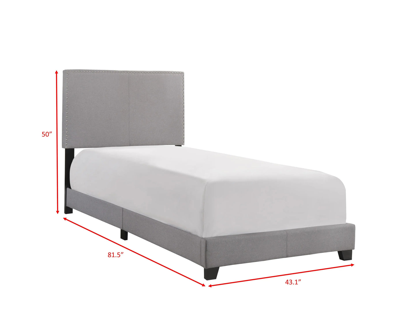 Erin Gray Twin Upholstered Bed Crown Mark