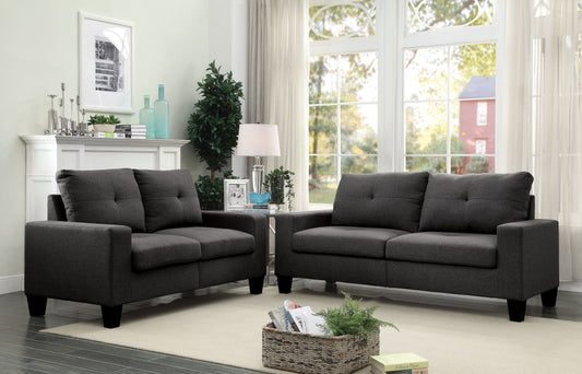 Platinum II Gray Linen Sofa & Loveseat ACME East