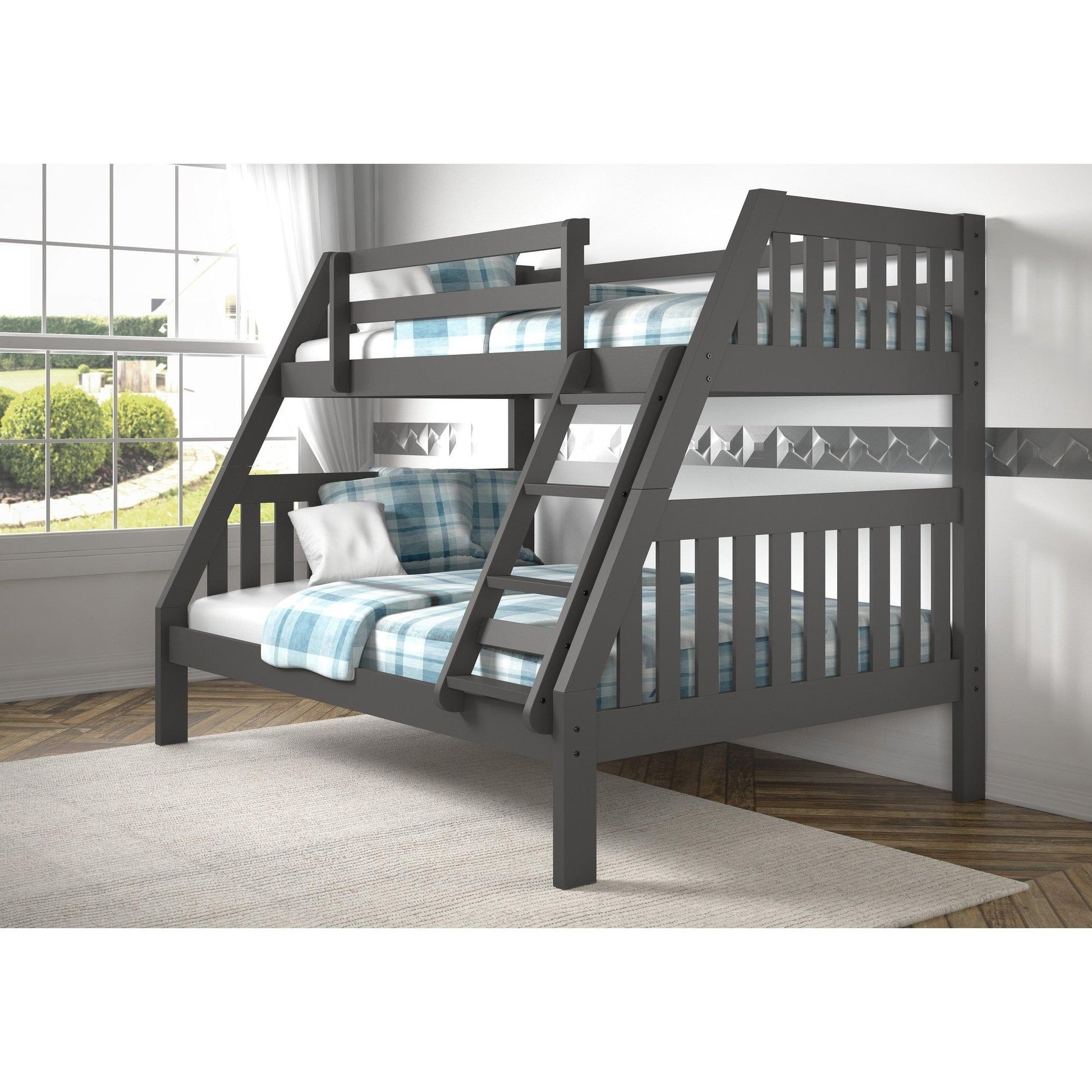 Donco Trading Company Kids Beds Bunk Bed 1018-3TFDG Donco Trading Company