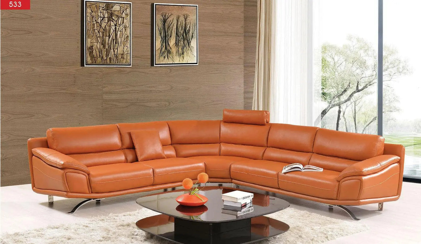 533 Modern Italian Leather Sectional by ESF Furniture ESF Furniture