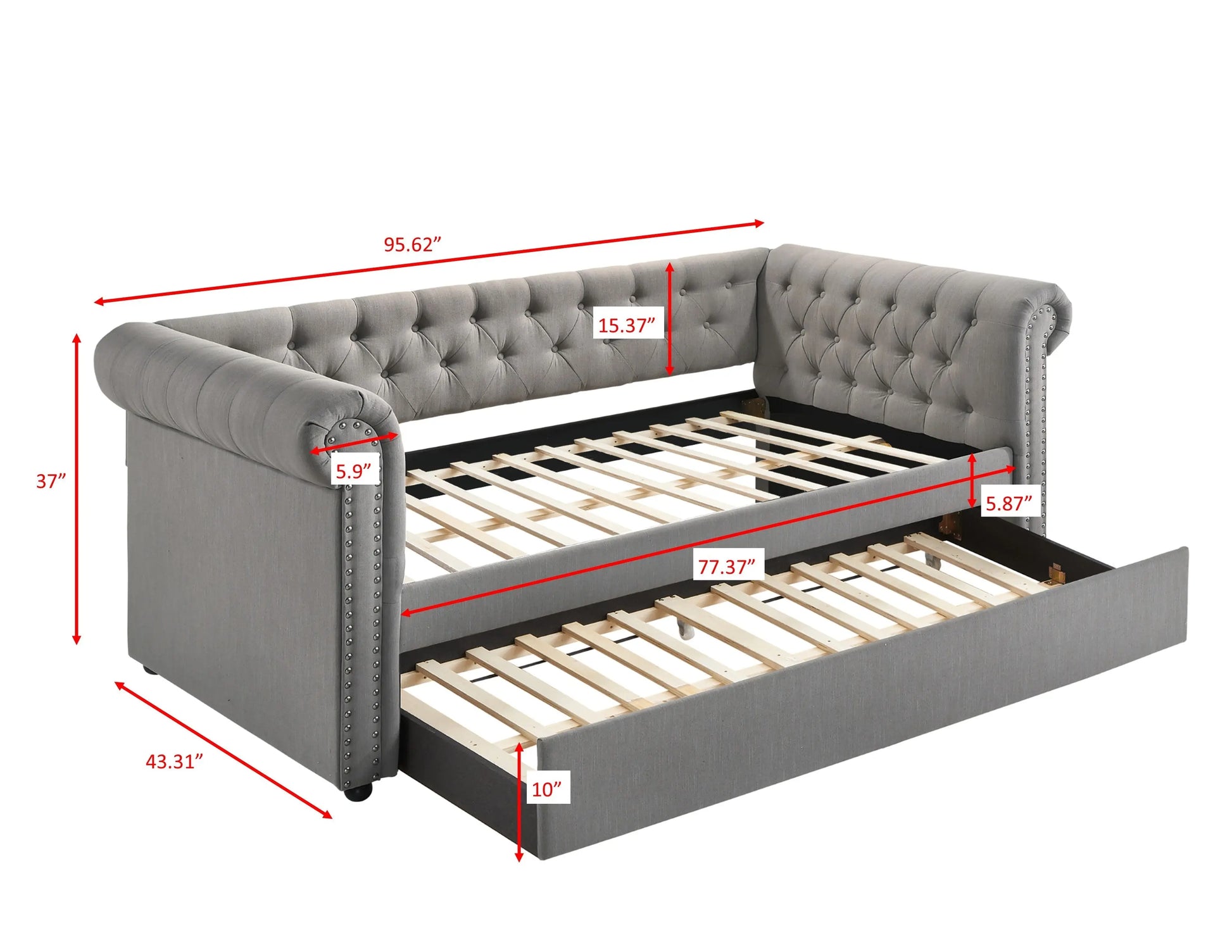 Ellie Gray Twin Daybed Crown Mark