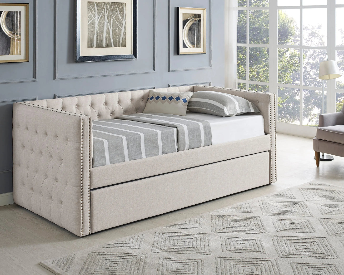 Trina Ivory Twin Daybed Crown Mark