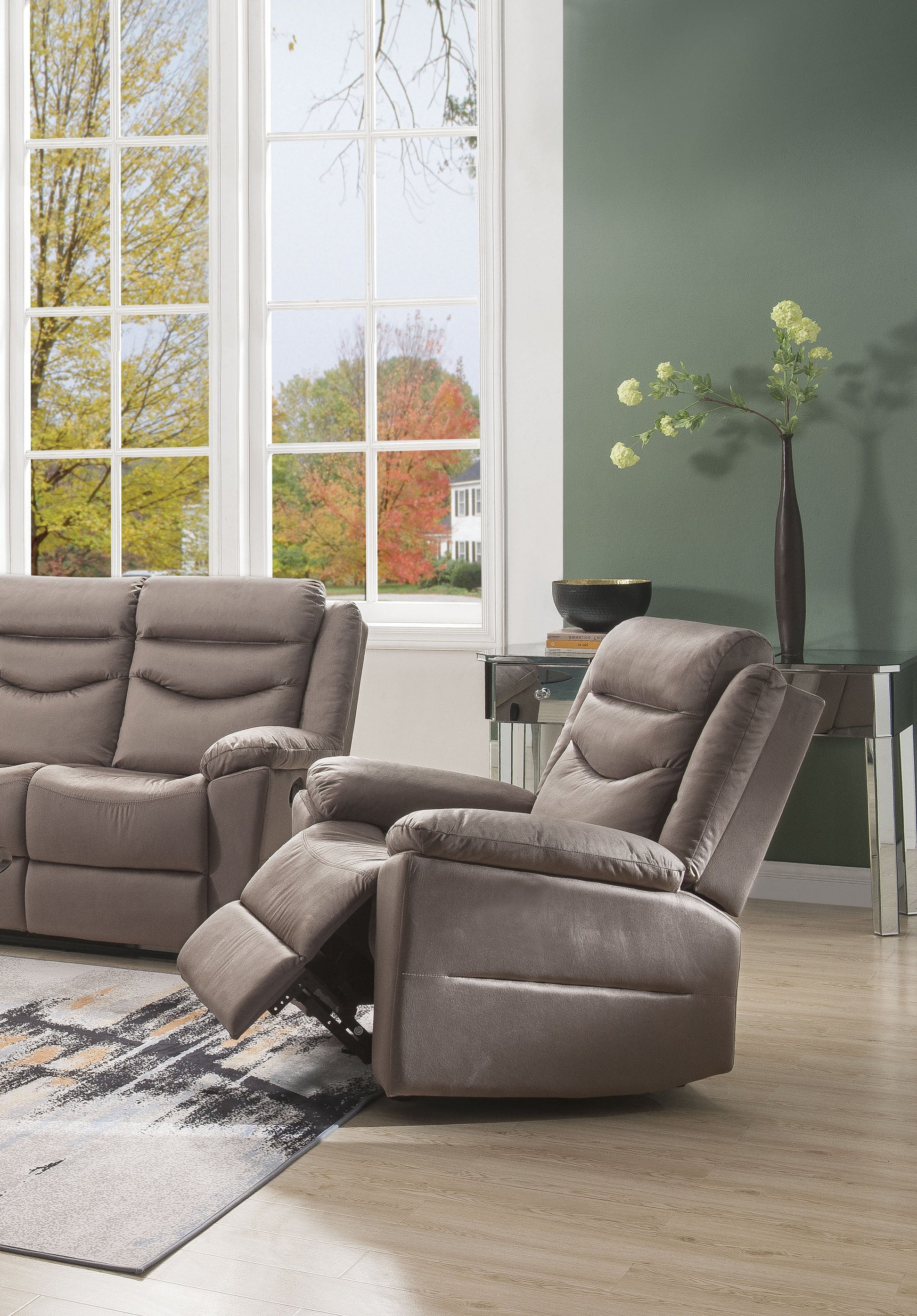 Fiacre Velvet Glider Recliner ACME East