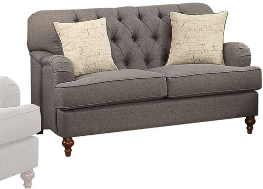 Acme Furniture Alianza Loveseat in Dark Gray 53691 ACME East