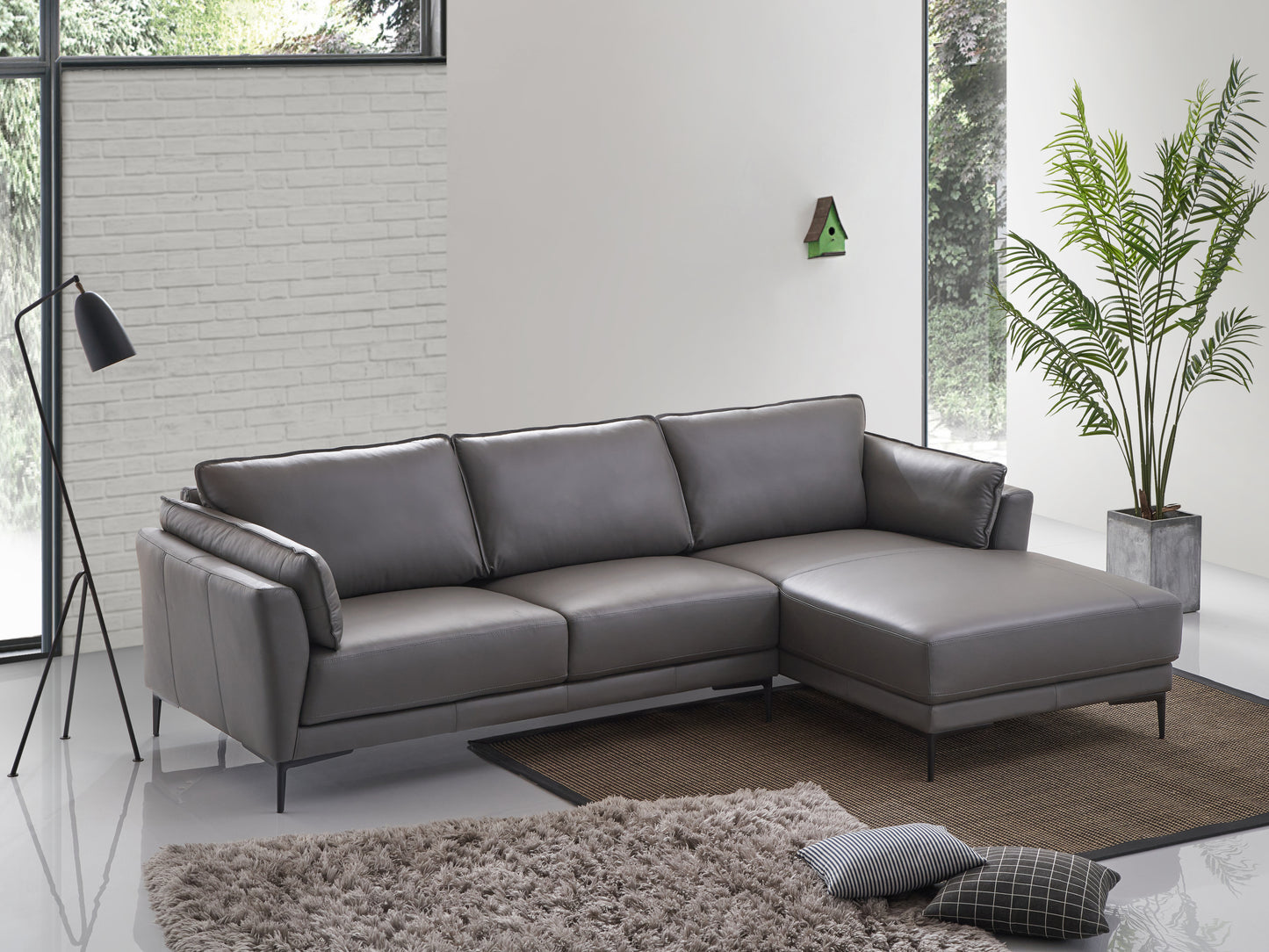 ACME Meka Sectional Sofa, Anthracite Leather LV02396 ***(FREE SHIPPING)*** House to Home Furnishings LLC