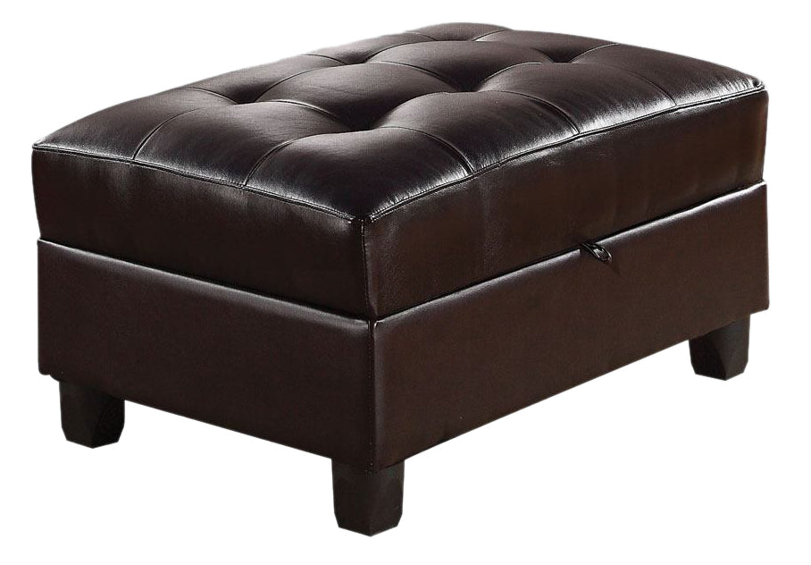 Acme Kiva Ottoman with Storage in Espresso 51197 ACME East