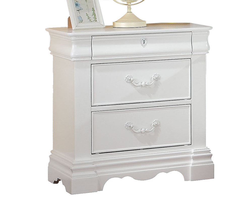 ACME Estrella Youth Nightstand in White 30243 ACME East