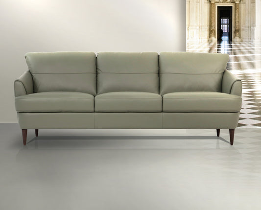 Helena Moss Green Leather Sofa ACME East