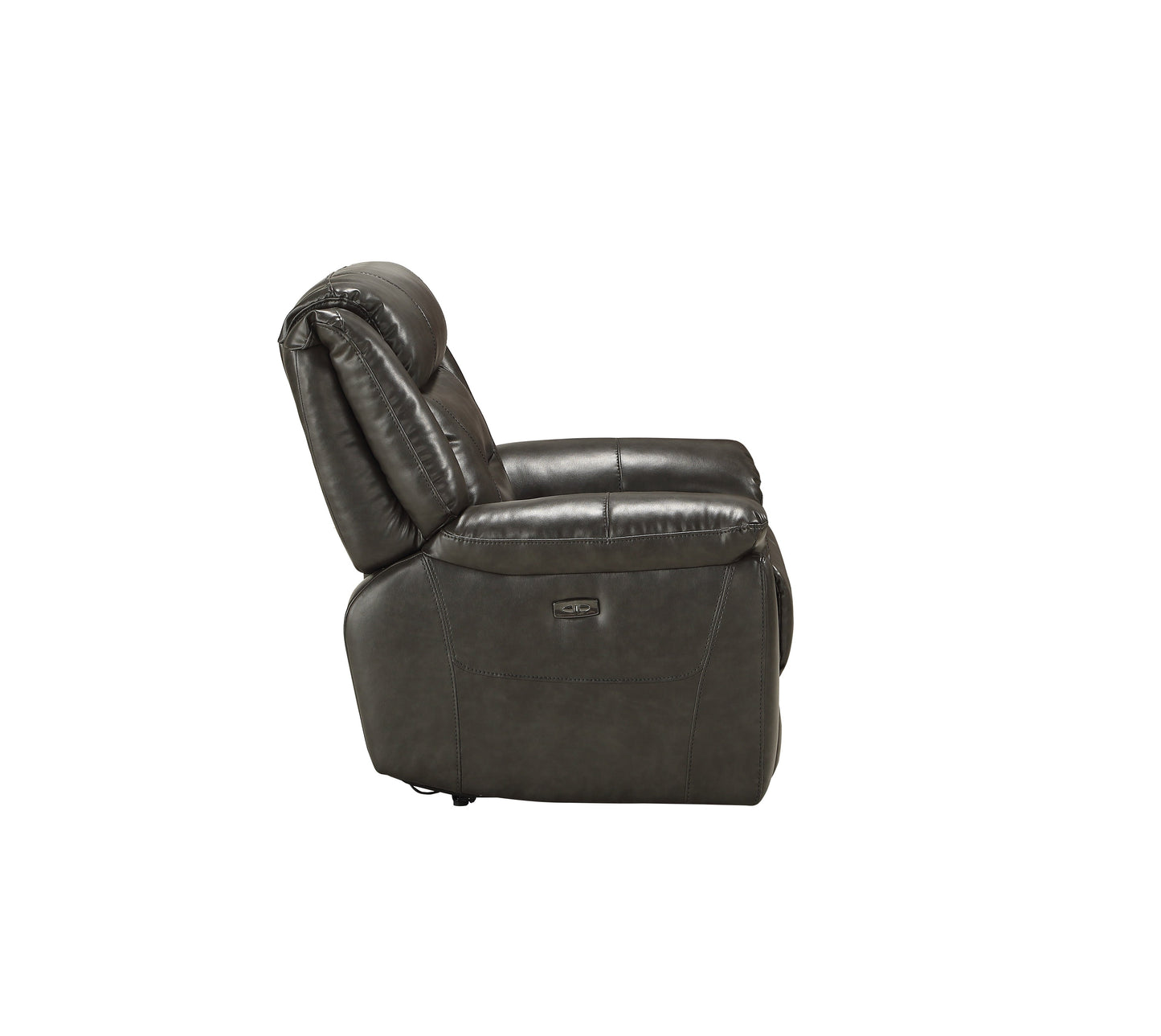 Imogen Gray Leather-Aire Recliner (Power Motion) ACME East