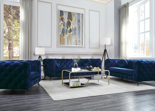 Atronia Blue Fabric Sofa ACME East