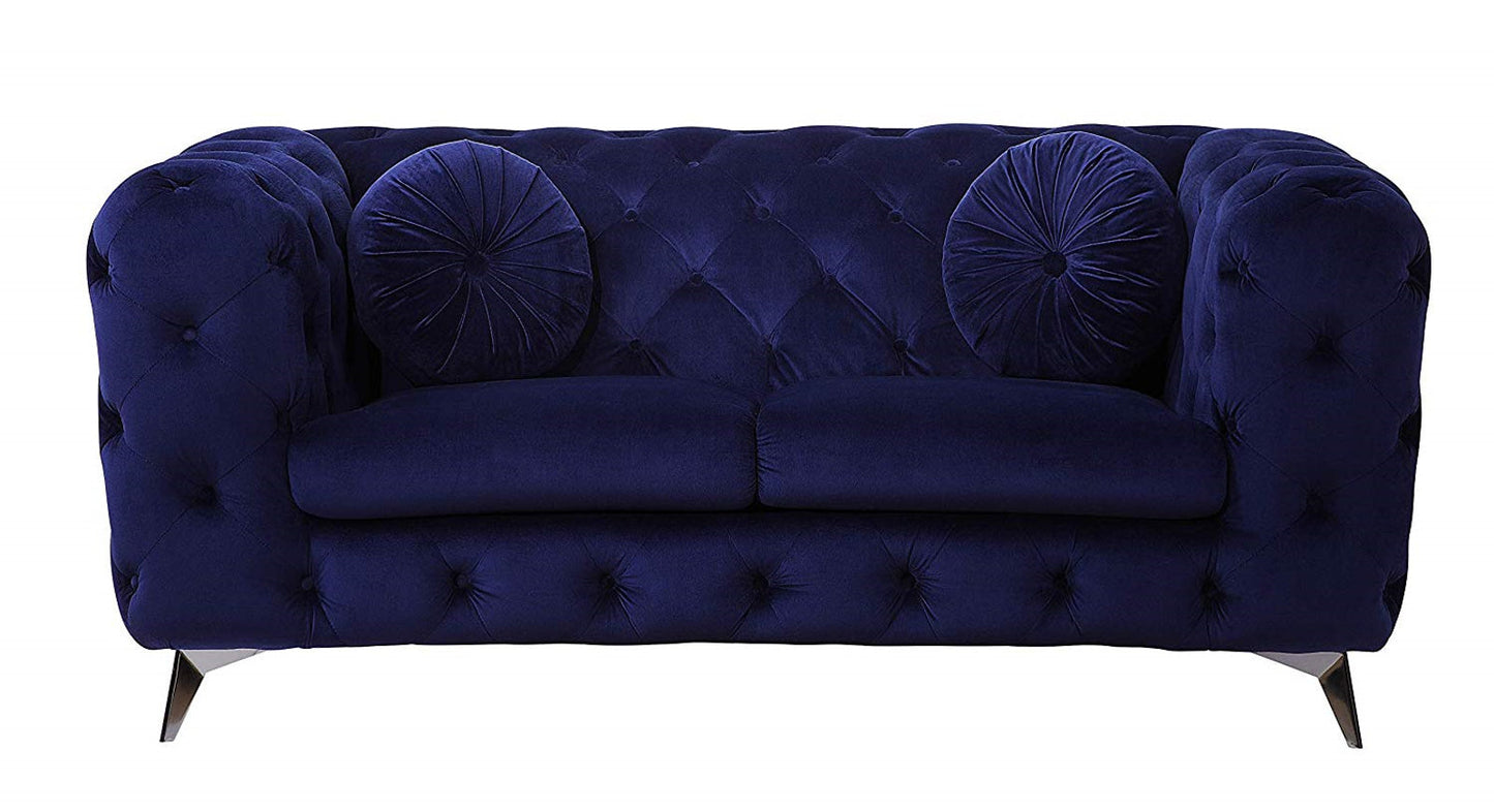 Acme Furniture Atronia Loveseat in Blue 54901 ACME East