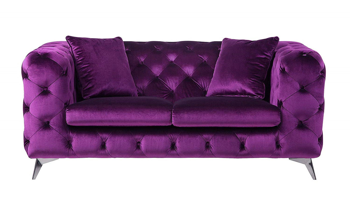 Acme Furniture Atronia Loveseat in Purple 54906 ACME East