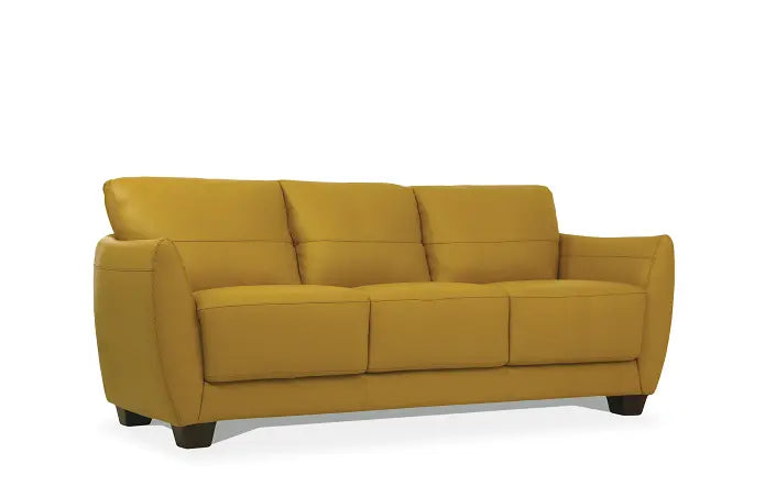 Valeria Mustard Leather Sofa ACME East