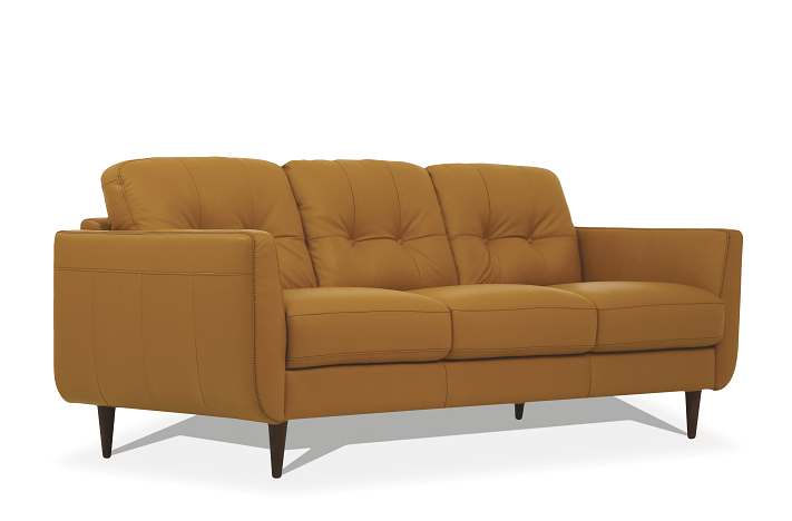 Radwan Camel Leather Sofa ACME East