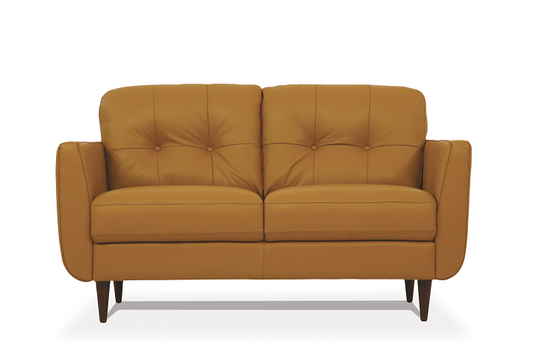 Radwan Camel Leather Loveseat ACME East