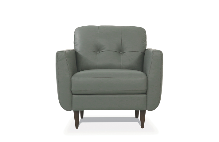 Radwan Pesto Green Leather Chair ACME East