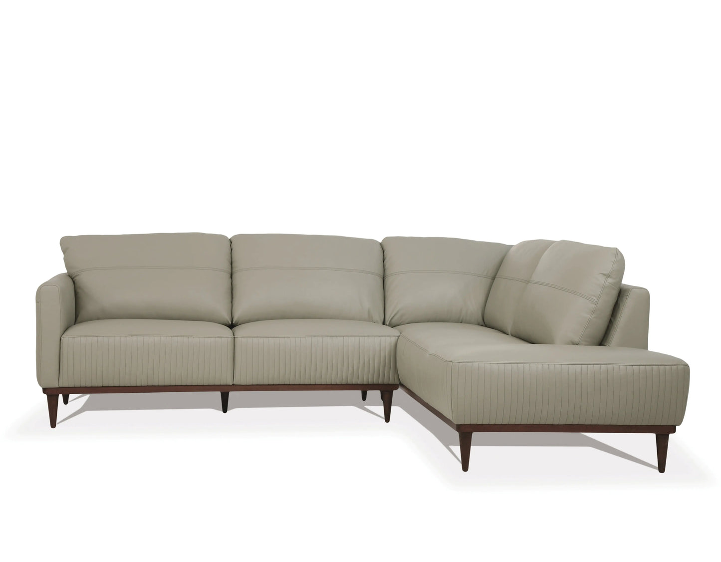 Tampa Airy Green Leather Sectional Sofa ACME East