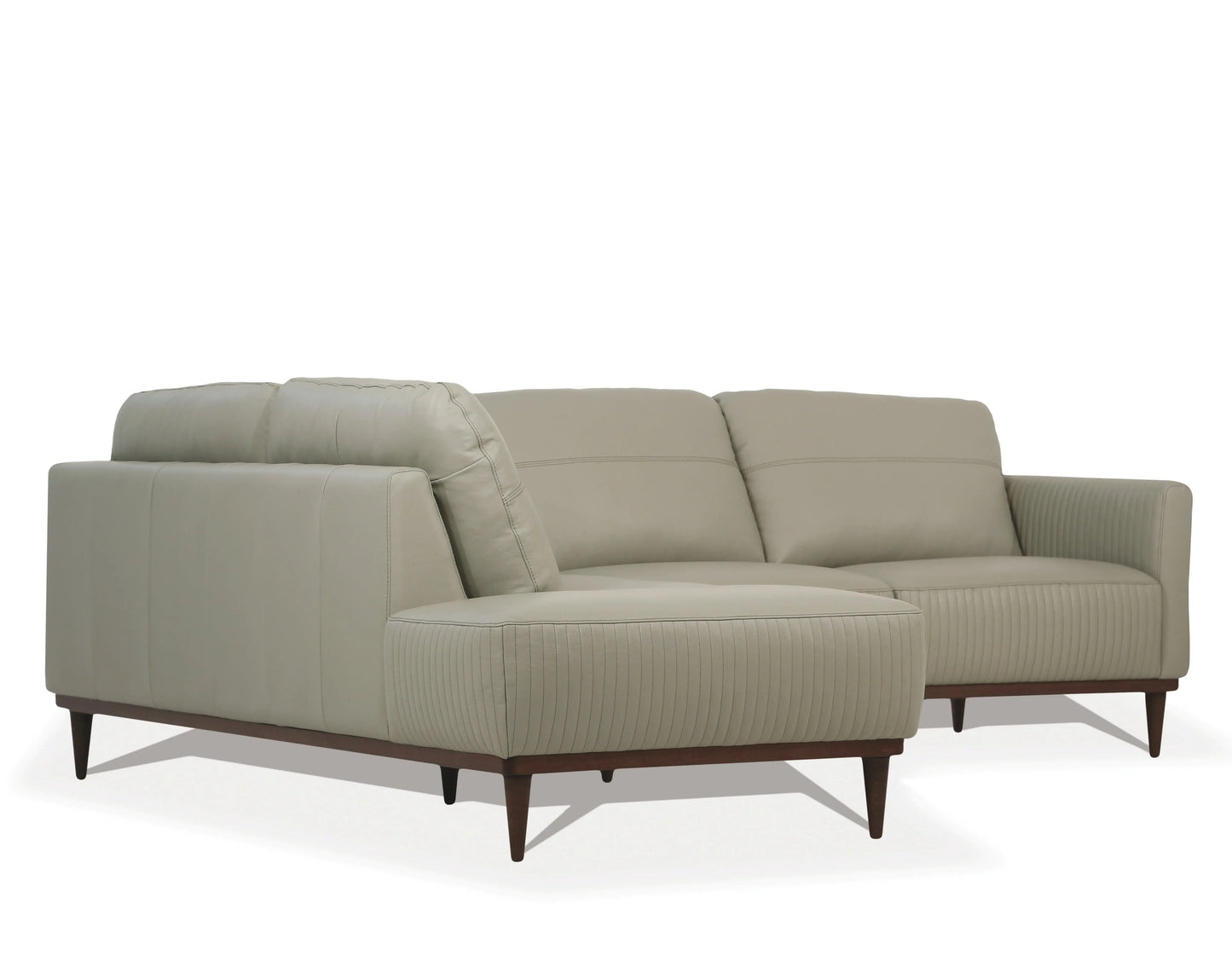 Tampa Airy Green Leather Sectional Sofa ACME East