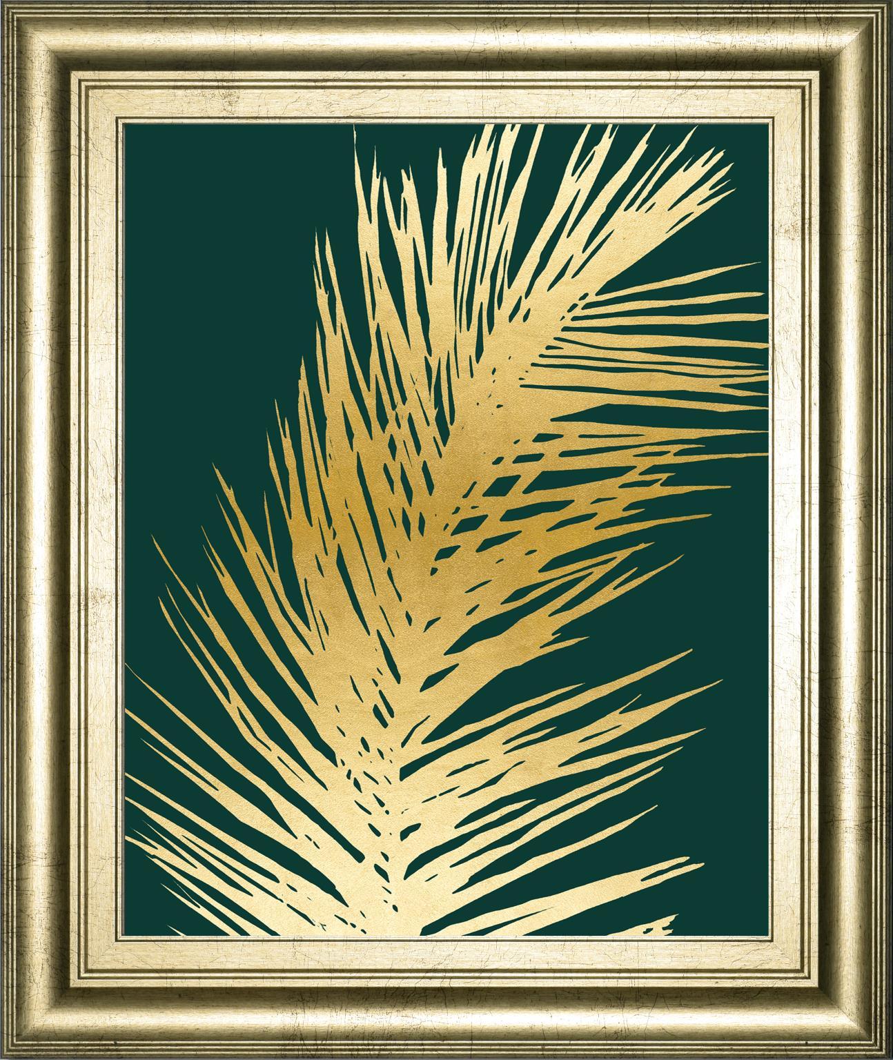 22x26 Emerald Palms I By Natalie Carpentieri - Yellow Classy Art