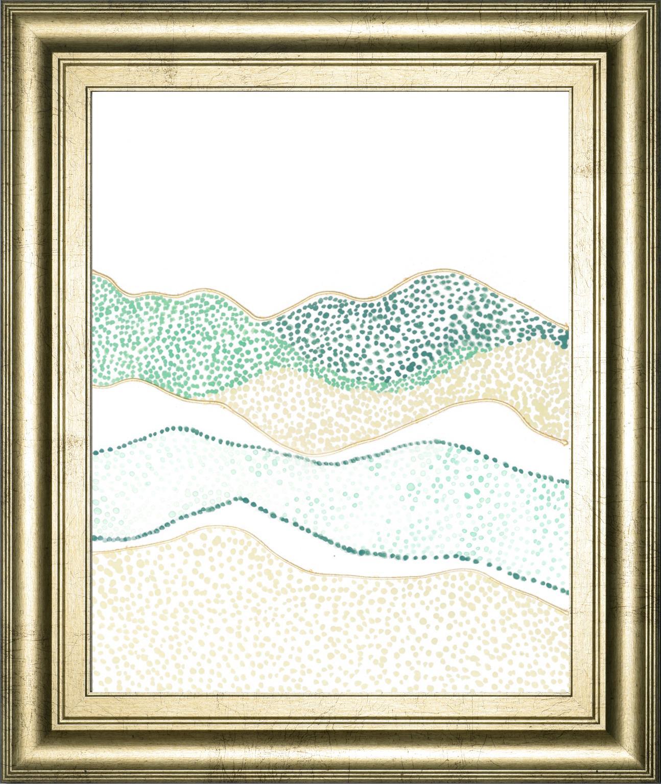 22x26 Terra Dots II By Vanna Lam - Green Classy Art