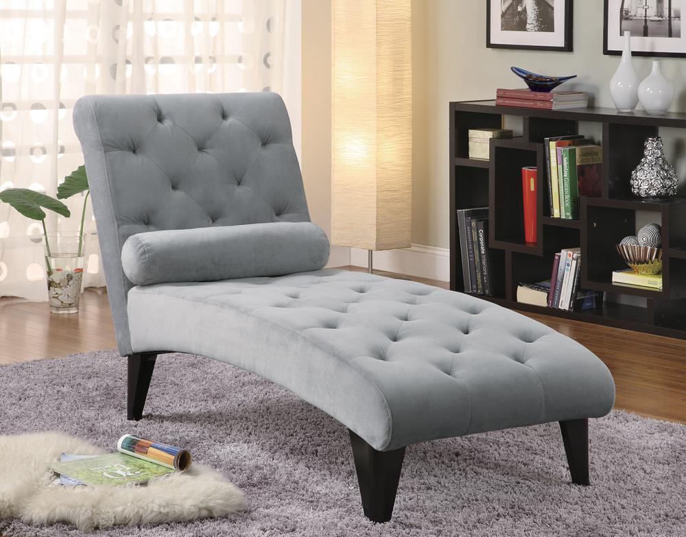 Transitional Grey Chaise Coaster Z2 Premium